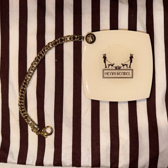 Henri Bendel RARE Debutante Foldover Croc Embossed Suede Leather Clutch (EUC) - Picture 7 of 13